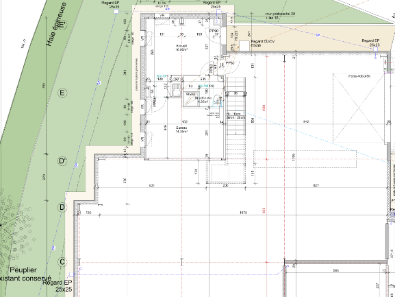 Plan du lot 22 - 458 m² - Parc d'activités Actyvours Oullins Pierre-Bénite