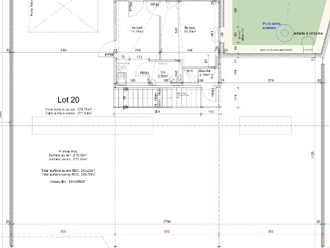 Plan du lot 20 - 276 m² - Parc d'activités Actyvours Oullins Pierre-Bénite